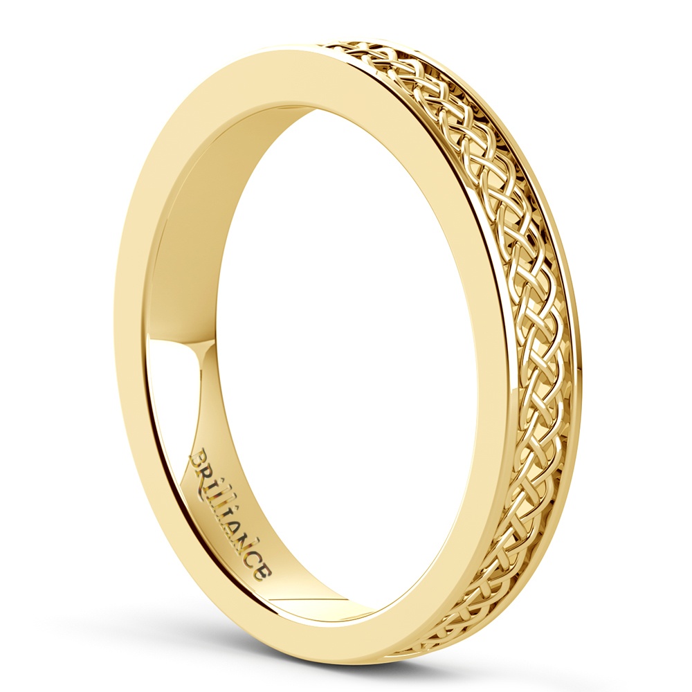 Celtic Knot Men's Wedding Ring in Yellow Gold (5mm) | 03