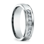 Channel Diamond Men's Wedding Ring in Platinum (6mm) | Thumbnail 02
