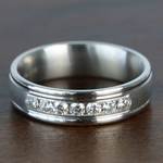 Channel Diamond Men's Wedding Ring in White Gold (6mm) | Thumbnail 03