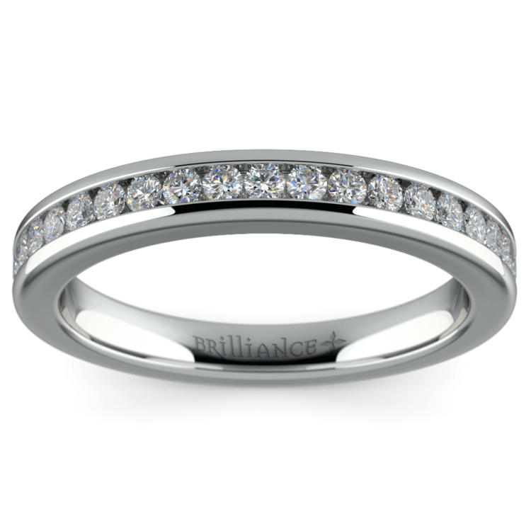 Channel Diamond Wedding Ring in Palladium | 02