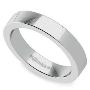 Flat Men's Wedding Ring in Palladium (4mm)