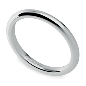 Comfort Fit Wedding Ring in Platinum (2mm)