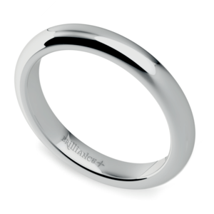 3mm Platinum Wedding Band In A Comfort Fit