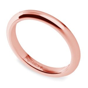 Comfort Fit Wedding Ring in Rose Gold (2.5mm)