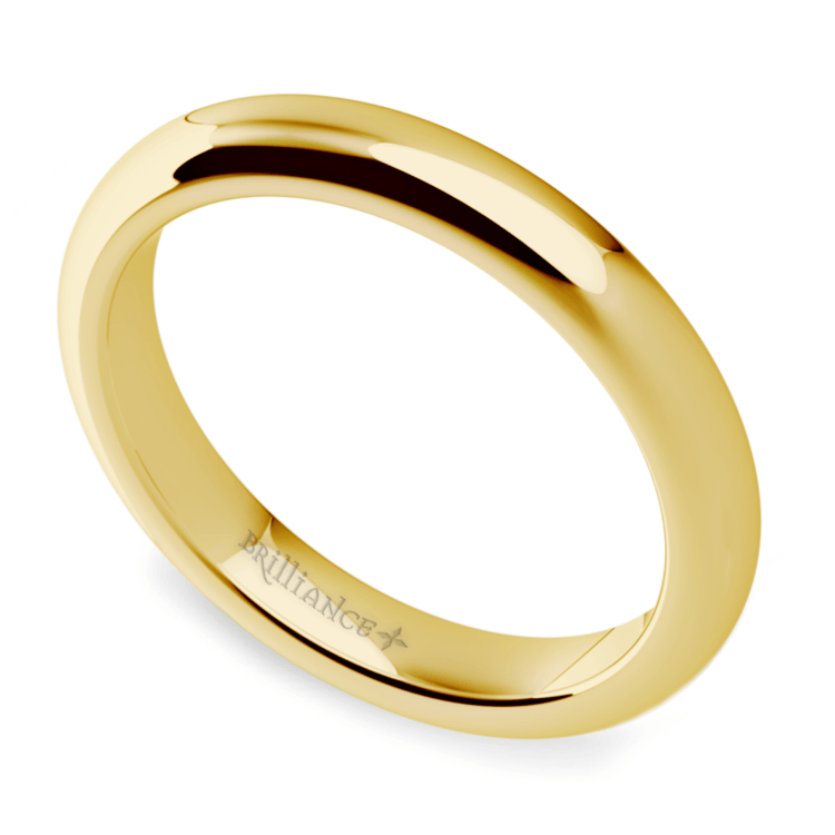 3mm Gold Wedding Band In A Comfort Fit | 01