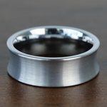 Concave Tungsten Wedding Band - Brushed Finish Carbide Tungsten (8mm) | Thumbnail 03