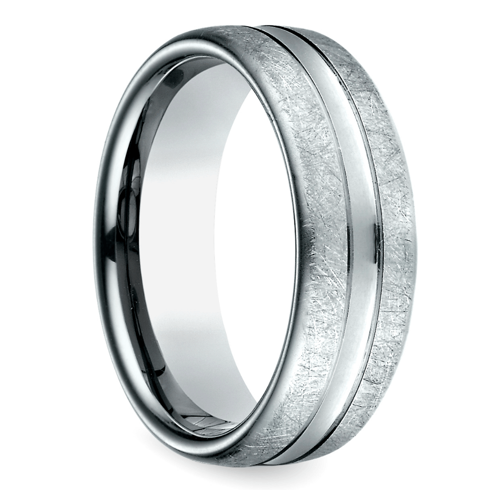 Convex Swirl Men's Wedding Ring in Platinum (7.5mm) | 02