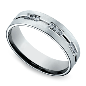 Diamond Eternity Men's Wedding Ring in Palladium