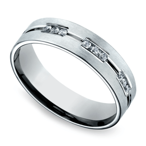 Diamond Eternity Men's Wedding Ring in Platinum (6mm)