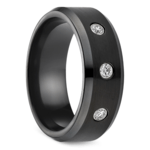 Diamond Men's Wedding Ring in Black Cobalt (8mm) | Thumbnail 02