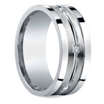 Diamond Men's Wedding Ring in Silver (9mm) | Thumbnail 02