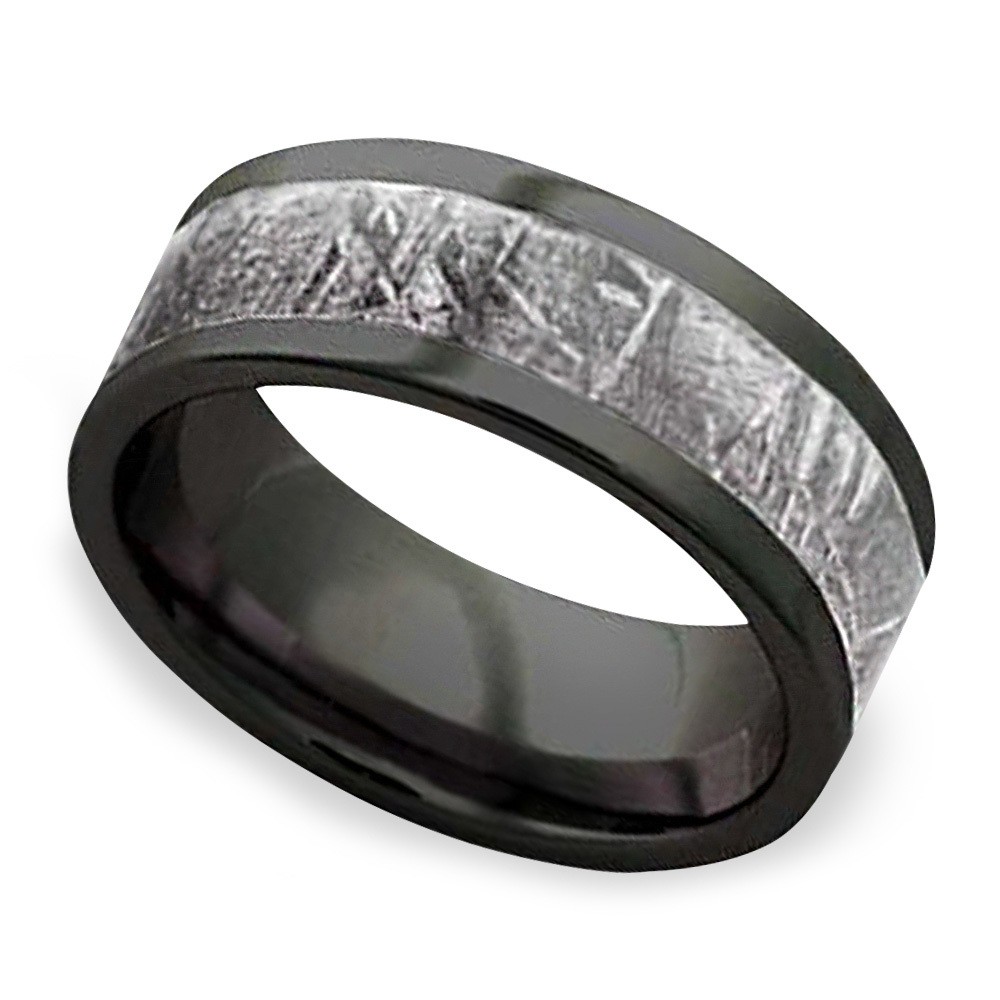 Platinum Meteorite Rings
