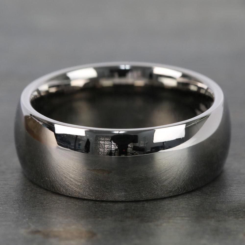 Domed Men's Wedding Ring in Titanium (8mm) | 04
