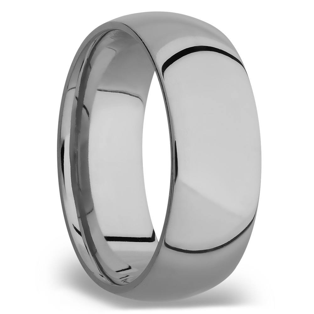 Domed Men's Wedding Ring in Titanium (8mm) | 02