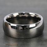 Domed Men's Wedding Ring in Titanium (8mm) | Thumbnail 04