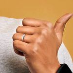 Domed Step Edge Men's Wedding Ring in Platinum (5mm) | Thumbnail 05
