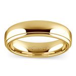 Domed Step Edge Men's Wedding Ring in Yellow Gold (5mm) | Thumbnail 03