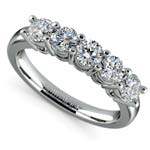 Five Diamond Wedding Ring in White Gold (1 ctw) | Thumbnail 01