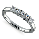 Five Diamond Wedding Ring in White Gold | Thumbnail 01
