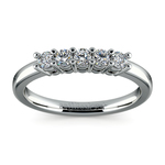 Five Diamond Wedding Ring in White Gold | Thumbnail 02