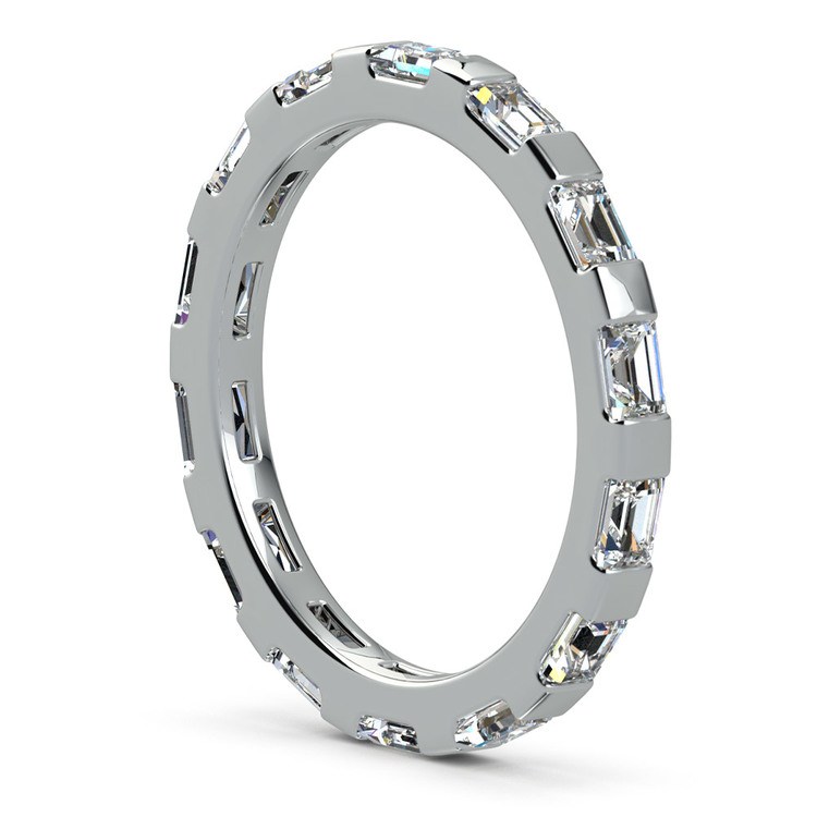 Floating Baguette Diamond Eternity Ring In Platinum | 05