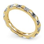 Floating Baguette Diamond Eternity Ring In Yellow Gold | Thumbnail 01
