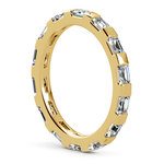 Floating Baguette Diamond Eternity Ring In Yellow Gold | Thumbnail 05