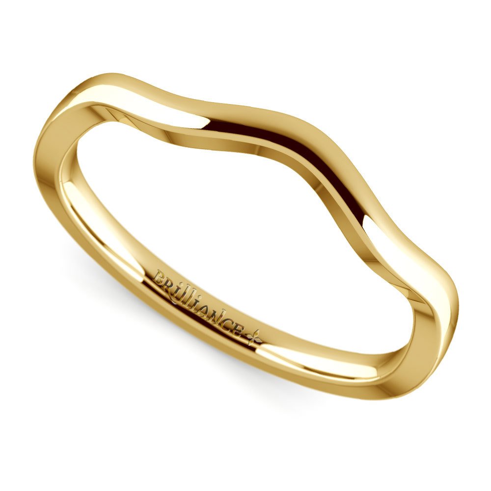 Florida Ivy Wedding Ring in Yellow Gold | Zoom
