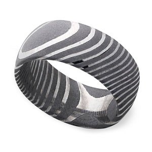 Forged - Damascus Steel Mens Band (8mm)
