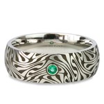 Cobalt And Emerald Mens Engagement Ring - Fortune Teller | Thumbnail 03