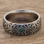 Cobalt And Emerald Mens Engagement Ring - Fortune Teller | Thumbnail 04