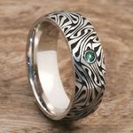 Cobalt And Emerald Mens Engagement Ring - Fortune Teller | Thumbnail 05