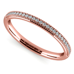 French Pave Diamond Wedding Ring in Rose Gold | Thumbnail 01