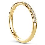French Pave Diamond Wedding Ring in Yellow Gold | Thumbnail 04