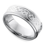 Mens Celtic Heart Wedding Ring In Cobalt (9 mm) | Thumbnail 01