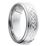 Mens Celtic Heart Wedding Ring In Cobalt (9 mm) | Thumbnail 02