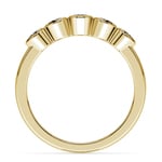Half Bezel Diamond Wedding Ring in Yellow Gold | Thumbnail 03