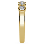 Half Bezel Diamond Wedding Ring in Yellow Gold | Thumbnail 05