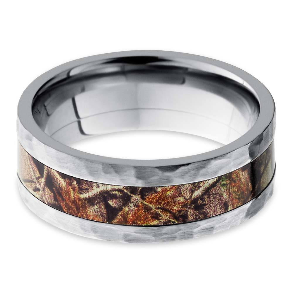 Hammered Camouflage Mens Titanium Wedding Ring - Realtree (6mm) | 03