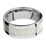 The Hunt - Cobalt Mens Wedding Ring With Antler Inlay | Thumbnail 03