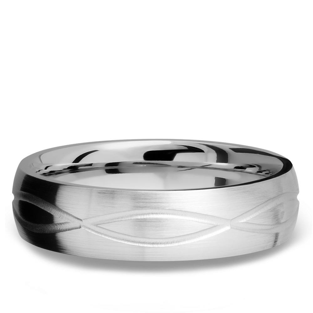 Infinity Pattern Men's Wedding Ring in Titanium (6mm) | 03