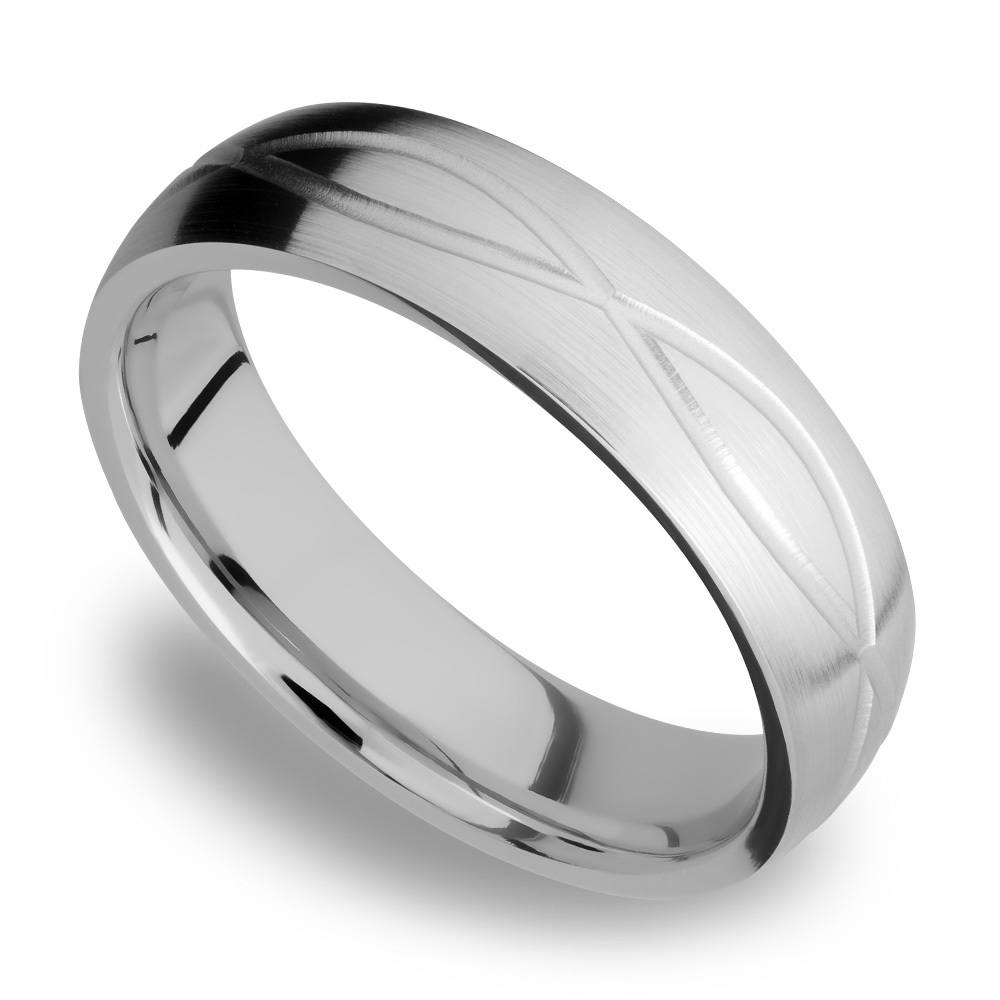 Infinity Pattern Men's Wedding Ring in Titanium (6mm) | 01