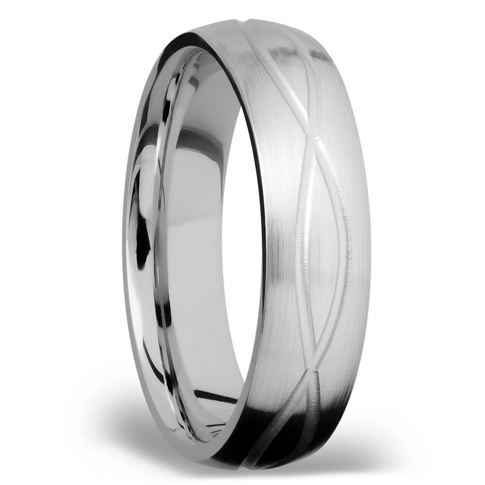 Infinity Pattern Men's Wedding Ring in Titanium (6mm) | 02