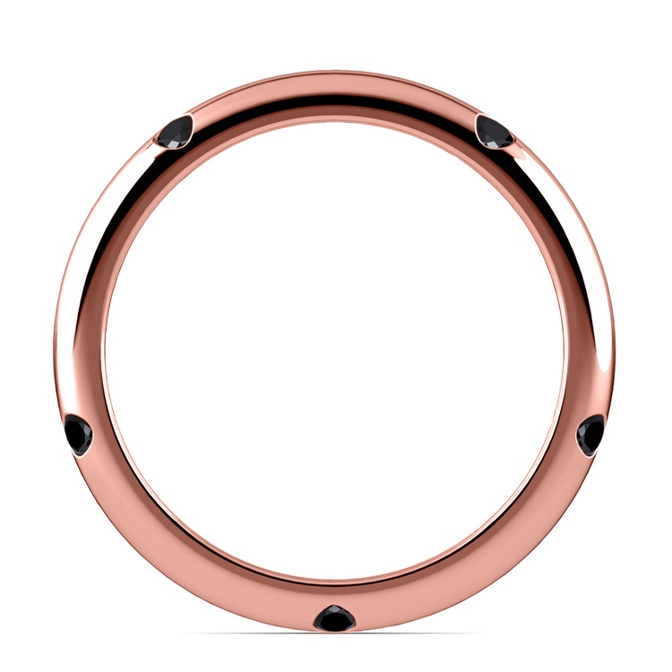 Inset Black Diamond Band in Rose Gold (3 mm) | 03