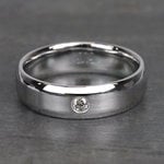 Inset Beveled Men's Wedding Ring in White Gold (6mm) | Thumbnail 03