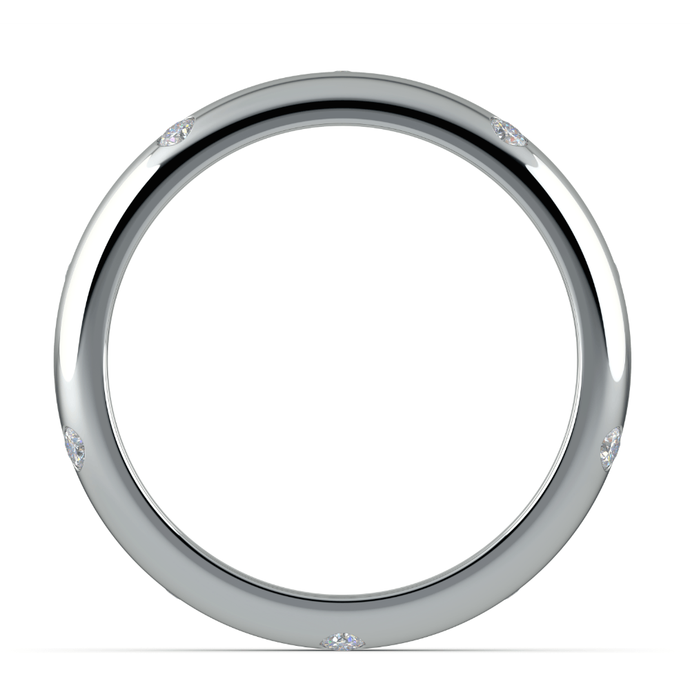 Inset Diamond Wedding Ring in Platinum (4mm) | 03