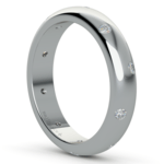 Inset Diamond Wedding Ring in Platinum (4mm) | Thumbnail 05