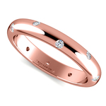 Inset Diamond Wedding Ring in Rose Gold (3mm) | Thumbnail 01
