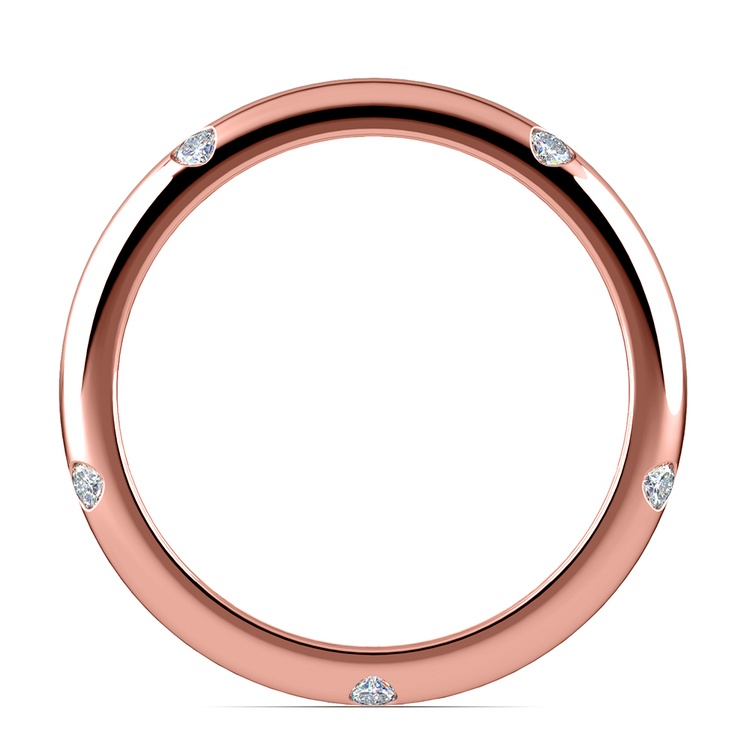 Inset Diamond Wedding Ring in Rose Gold (3mm) | 03