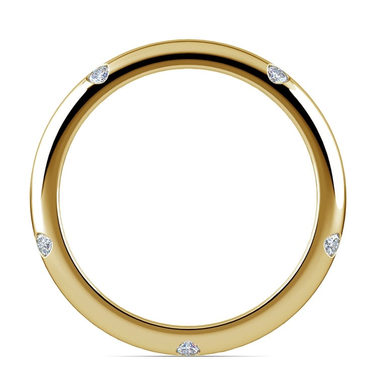 Inset Diamond Wedding Ring in Yellow Gold (3mm) | 03
